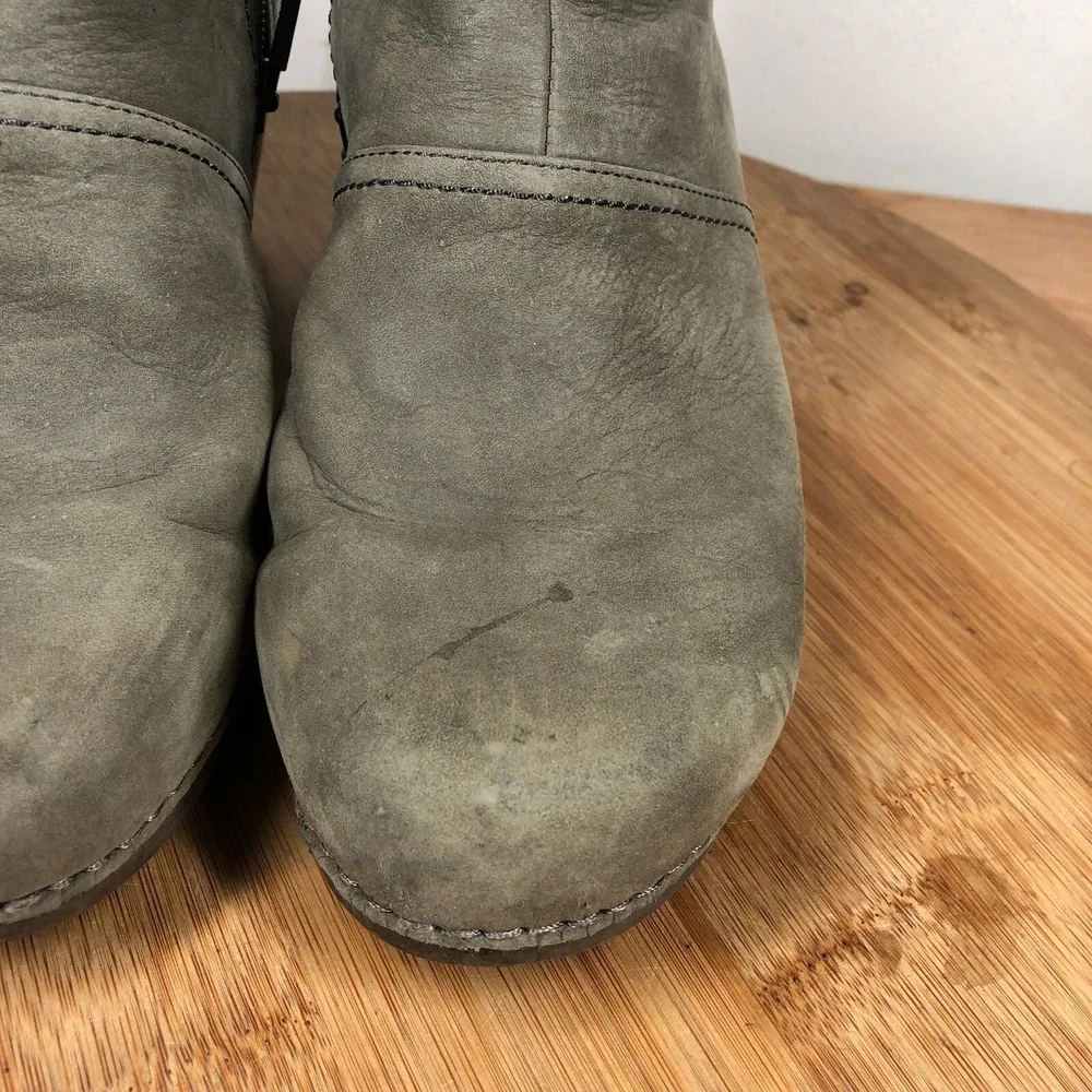 Dansko Shirley womens size 41 shoes brown leather wedge zip up ankle boots